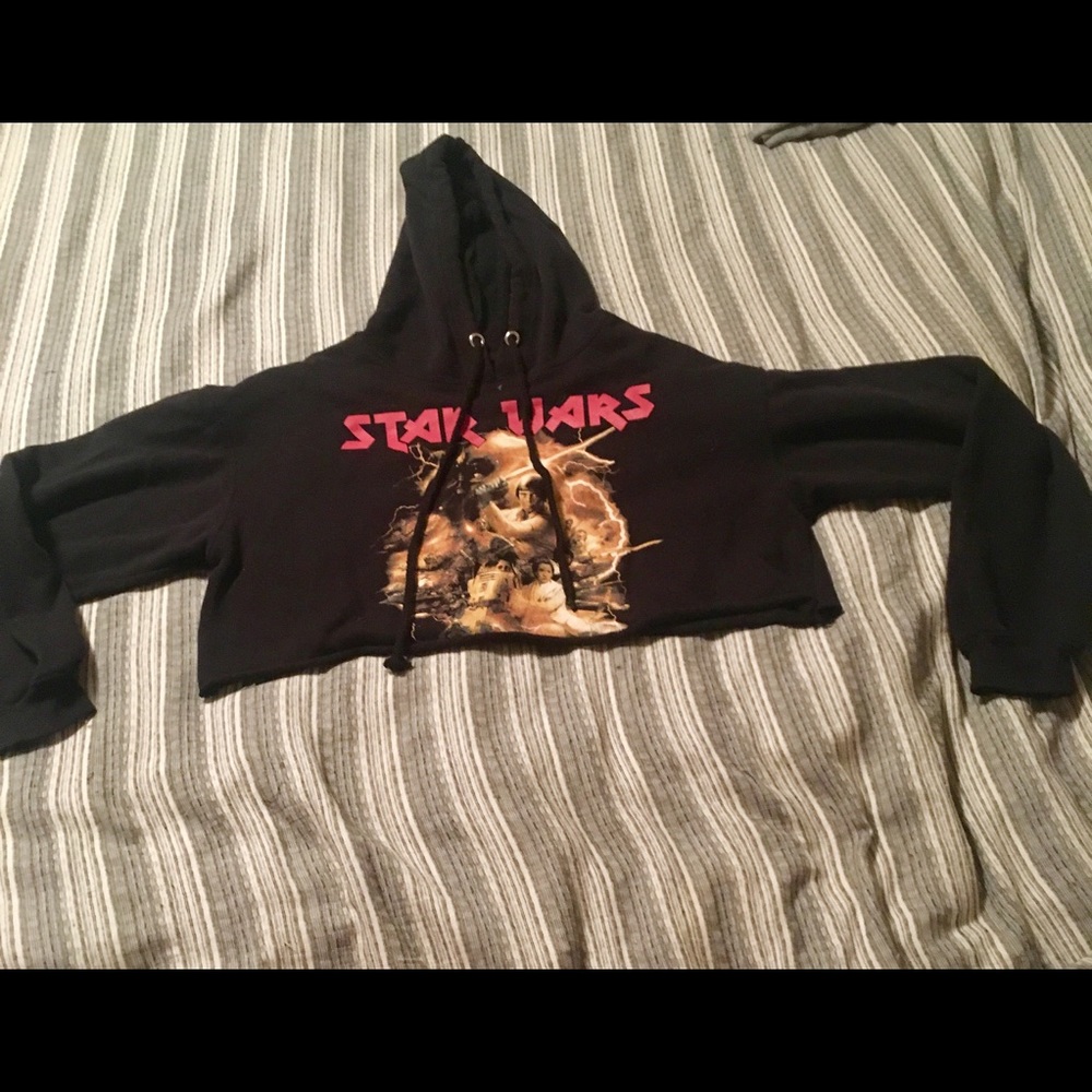 Black cropped Star Wars hoodie